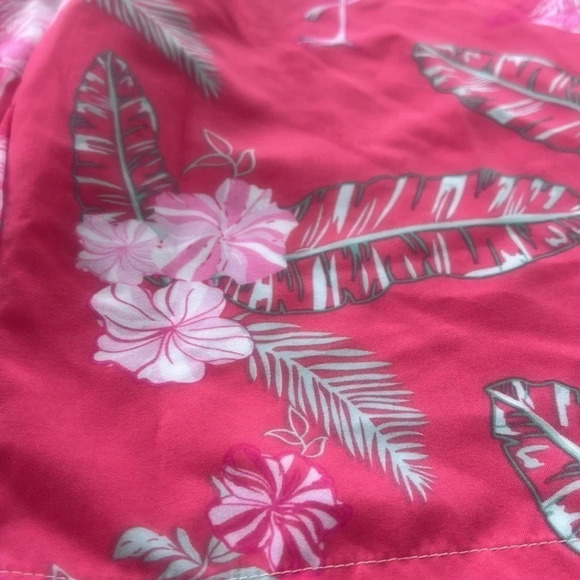 J. Ver Men’s Pink Flamingo Swim Trunks Shorts Tropical Floral XL Elastic Waist - Picture 3 of 12
